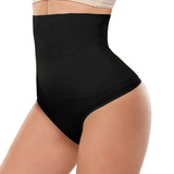 Chilot modelator cu talie înaltă pentru compresie abdomen, lenjerie modelatoare din material respirabil - negru