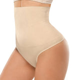 Chilot modelator cu talie înaltă pentru compresie abdomen, lenjerie modelatoare din material respirabil- bej