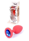 Dop anal Blue Diamond Jewellery Butt Plug Small 7 cm, silicon rosu - 64 - 00080