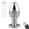 Dop anal cu 10 moduri de vibratii, telecomanda wireless si incarcare USB, silentios, 8.4 cm, argintiu metalic - 22 - 00053