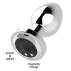 Dop anal cu 10 moduri de vibratii, telecomanda wireless si incarcare USB, silentios, 8.4 cm, argintiu metalic - 22 - 00053