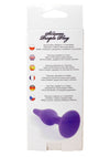 Dop anal din silicon premium Butt Plug Large 12.5 cm, mov - 64 - 00090