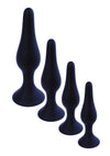 Dop anal din silicon premium Butt Plug Medium 11 cm, negru - 64 - 00093
