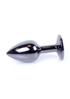 Dop anal Jewellery Dark Silver Butt Plug 7 cm, verde - 64 - 00033