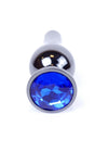 Dop anal Jewellery Dark Silver Butt Plug 9.5 cm, albastru - 64 - 00059
