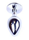 Dop anal Jewellery Silver Butt Plug 7 cm, albastru - 64 - 00010