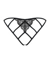 Chiloți Miamor - bikini sexy din dantelă cu decupaje provocatoare, negru