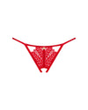 Chiloți sexy Ingridia - tanga sexy din dantelă cu accesoriu și decupaje provocatoare XL/2XL, rosu