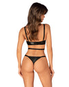 Body Armares – lenjerie erotică din vinil cu decupaje sexy si detalii metalice, negru