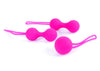 Set 3 bile vaginale KULKI pentru exercitii Kegel, silicon premium, roz