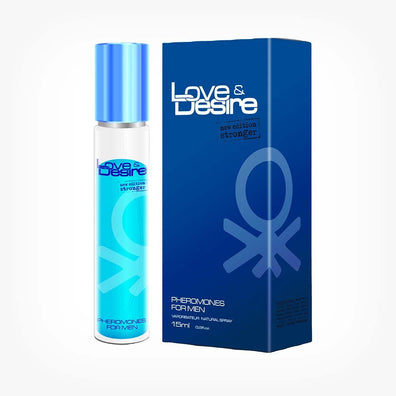 Parfum natural cu feromoni Love & Desire, pentru bărbați, 15 ml