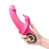 Vibrator Rabbit G-spot Meteor cu 9 moduri de vibratii si incarcare magnetica, flexibil, silentios, silicon premium, roz