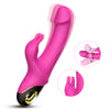 Vibrator Rabbit G-spot Meteor cu 9 moduri de vibratii si incarcare magnetica, flexibil, silentios, silicon premium, roz