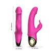 Vibrator Rabbit G-spot Meteor cu 9 moduri de vibratii si incarcare magnetica, flexibil, silentios, silicon premium, roz