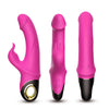 Vibrator Rabbit G-spot Meteor cu 9 moduri de vibratii si incarcare magnetica, flexibil, silentios, silicon premium, roz