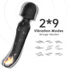 Vibrator Wand Mission cu 9 moduri de vibratii, functie de incalzire si incarcare USB, silentios, negru