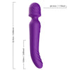 Vibrator Wand Mission cu 9 moduri de vibratii, functie de incalzire si incarcare USB, silentios, mov