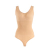 Body modelator cu compresie abdomen si efect de lifting la bust, lenjerie modelatoare fara cusaturi, din material respirabil, usor de imbracat - bej