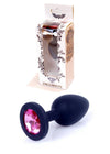 Dop anal Pink Diamond Jewellery Butt Plug Small 7 cm, silicon negru