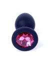 Dop anal Pink Diamond Jewellery Butt Plug Small 7 cm, silicon negru