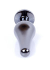 Dop anal Jewellery Dark Silver Butt Plug 9.5 cm, albastru