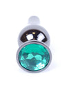 Dop anal Jewellery Dark Silver Butt Plug 9.5 cm, verde