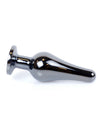 Dop anal Jewellery Dark Silver Butt Plug 9.5 cm, verde