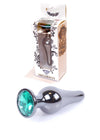 Dop anal Jewellery Dark Silver Butt Plug 9.5 cm, verde
