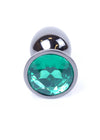 Dop anal Jewellery Dark Silver Butt Plug 7 cm, verde