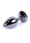 Dop anal Jewellery Dark Silver Butt Plug 7 cm, verde