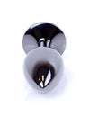 Dop anal Jewellery Dark Silver Butt Plug 7 cm, verde