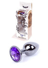 Dop anal Jewellery Dark Silver Butt Plug 7 cm, mov