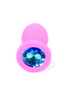 Dop anal Light Blue Diamond Jewellery Butt Plug Small 7 cm, silicon roz