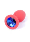 Dop anal Blue Diamond Jewellery Butt Plug Small 7 cm, silicon rosu