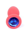 Dop anal Blue Diamond Jewellery Butt Plug Small 7 cm, silicon rosu