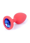 Dop anal Blue Diamond Jewellery Butt Plug Small 7 cm, silicon rosu