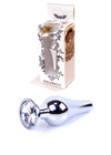 Dop anal Jewellery Silver Butt Plug 9.5 cm, transparent