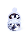 Dop anal Jewellery Silver Butt Plug 9.5 cm, transparent