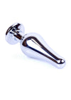 Dop anal Jewellery Silver Butt Plug 9.5 cm, transparent