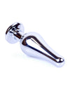 Dop anal Jewellery Silver Butt Plug 9.5 cm, verde
