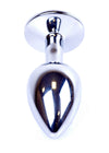 Dop anal Jewellery Silver Butt Plug 7 cm, albastru