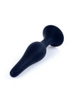 Dop anal din silicon premium Butt Plug Large 12.5 cm, negru