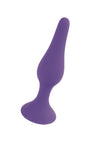 Dop anal din silicon premium Butt Plug Medium 11 cm, mov