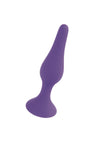 Dop anal din silicon premium Butt Plug Small 10 cm, mov