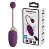 Ou vibrator ABNER cu 12 moduri de vibratii si control prin aplicatie, incarcare USB, silentios, silicon premium, mov