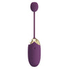 Ou vibrator ABNER cu 12 moduri de vibratii si control prin aplicatie, incarcare USB, silentios, silicon premium, mov