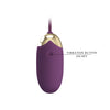 Ou vibrator ABNER cu 12 moduri de vibratii si control prin aplicatie, incarcare USB, silentios, silicon premium, mov