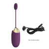 Ou vibrator ABNER cu 12 moduri de vibratii si control prin aplicatie, incarcare USB, silentios, silicon premium, mov