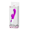 Vibrator punctul G BRUNO cu stimulator clitoris si 7 moduri de vibratii, flexibil, silicon premium, roz