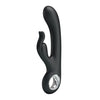 Vibrator Rabbit G-spot CARINA cu 7 moduri de vibratii si incarcare USB, flexibil, silicon premium, negru